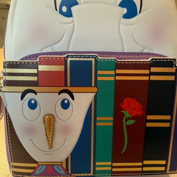 Beauty and the Beast Mrs Potts & Chip DISNEY LOUNGEFLY *New With Tags* - Picture 4 of 12